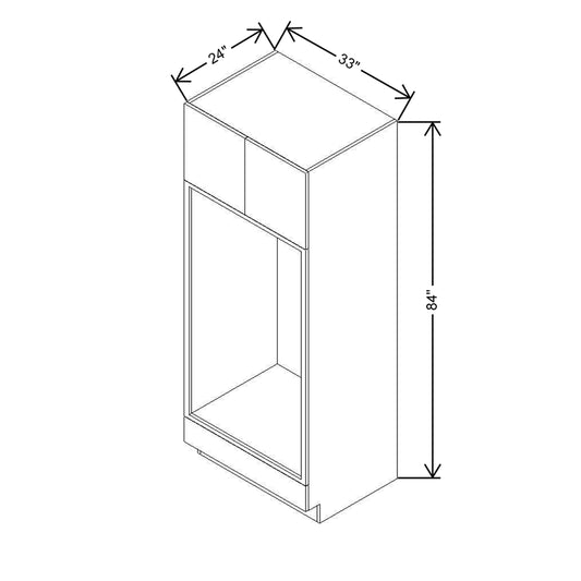 CNC Classic Highland White 33" W X 84" H Double Oven Cabinet