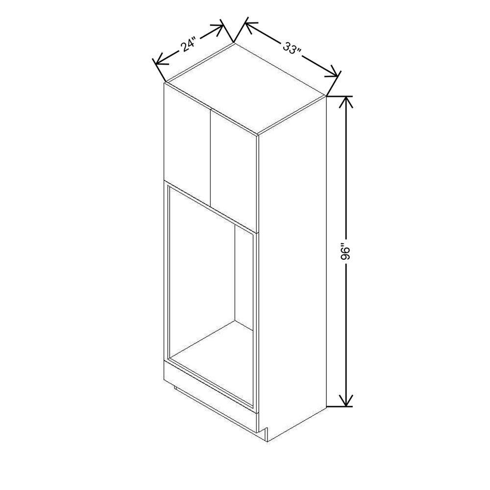 CNC Concord Newport White 33" W X 96" H Double Oven Cabinet