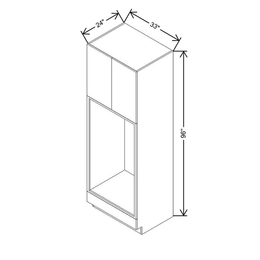 CNC Concord Newport White 33" W X 96" H Double Oven Cabinet