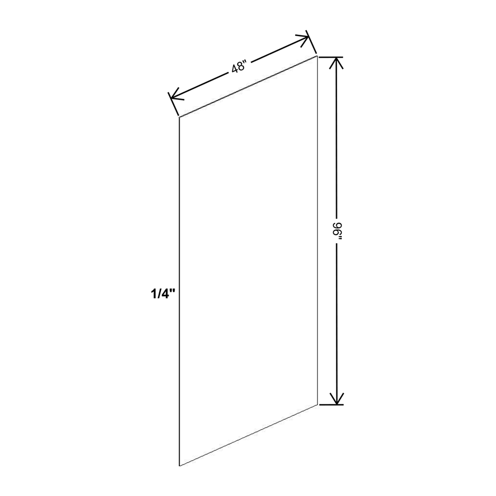 Wolf Classic Grove Terrain Stain Vinyl Finished End Panel - 48"W X 96"H X 1/4"D - (Horiz)