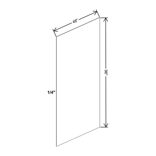 Wolf Classic Dartmouth Grey Stain Ply Ven Finished End Panel - 48"W X 96"H X 1/4"D - (Horiz)