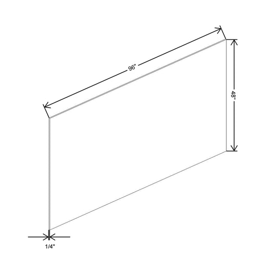 Fabuwood Quest Metro Frost 48" W X 96" H X 1/4" D Back Panel