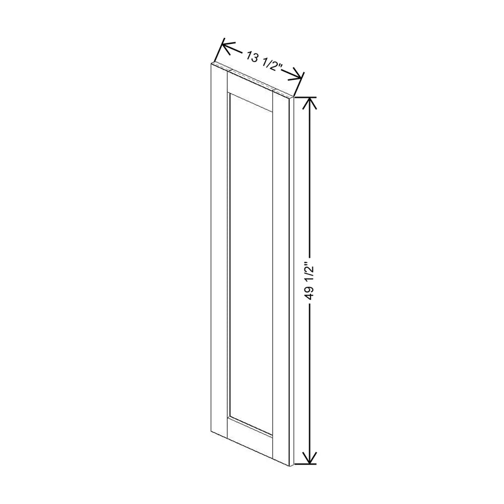 J&K White Shaker S8 Dummy Lower Door Panel 13 1/2" W x 49 1/2" H