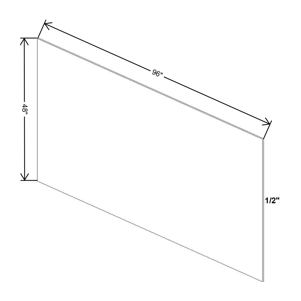 Cubitac Basic Oxford Latte 48"W X 96" H X 1/2 D Plywood Panel