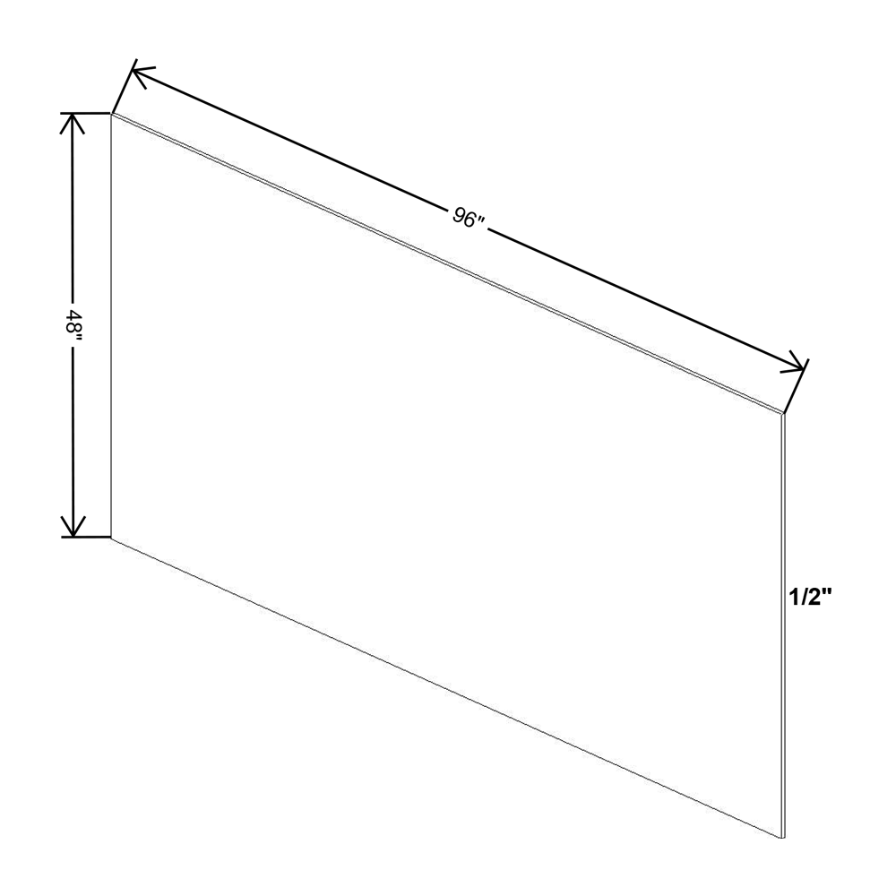 Cubitac Imperial Artisan Moss 48"W X 96"H X 1/2"D Plywood Panel