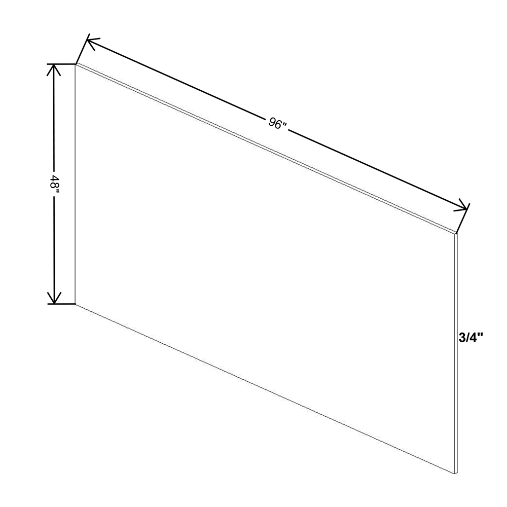 Cubitac Prestige Dover Latte 48"W X 96"H X 3/4" D Plywood Panel