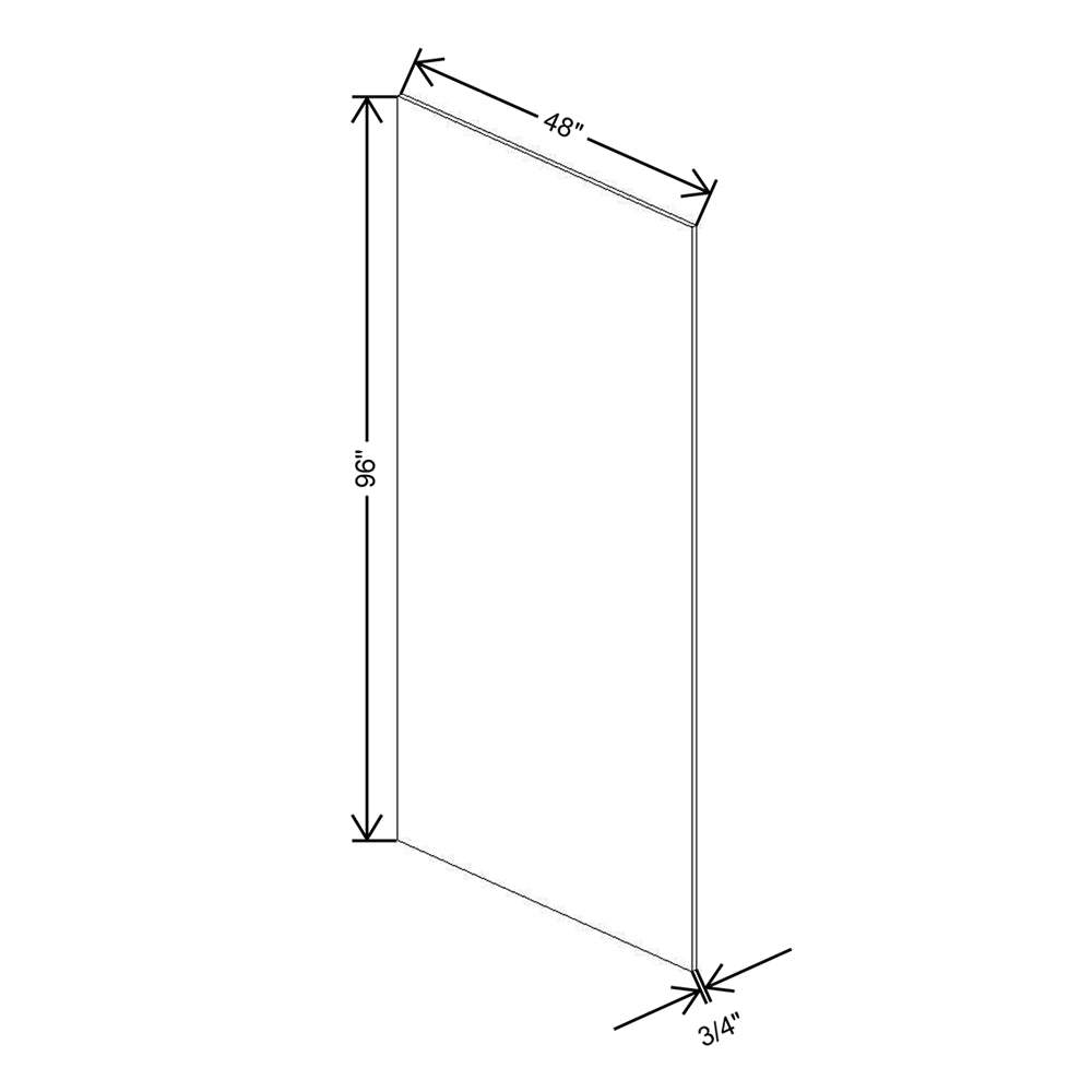 CNC Classic Highland White 3/4" W X 96" H X 48" D Plywood Panel