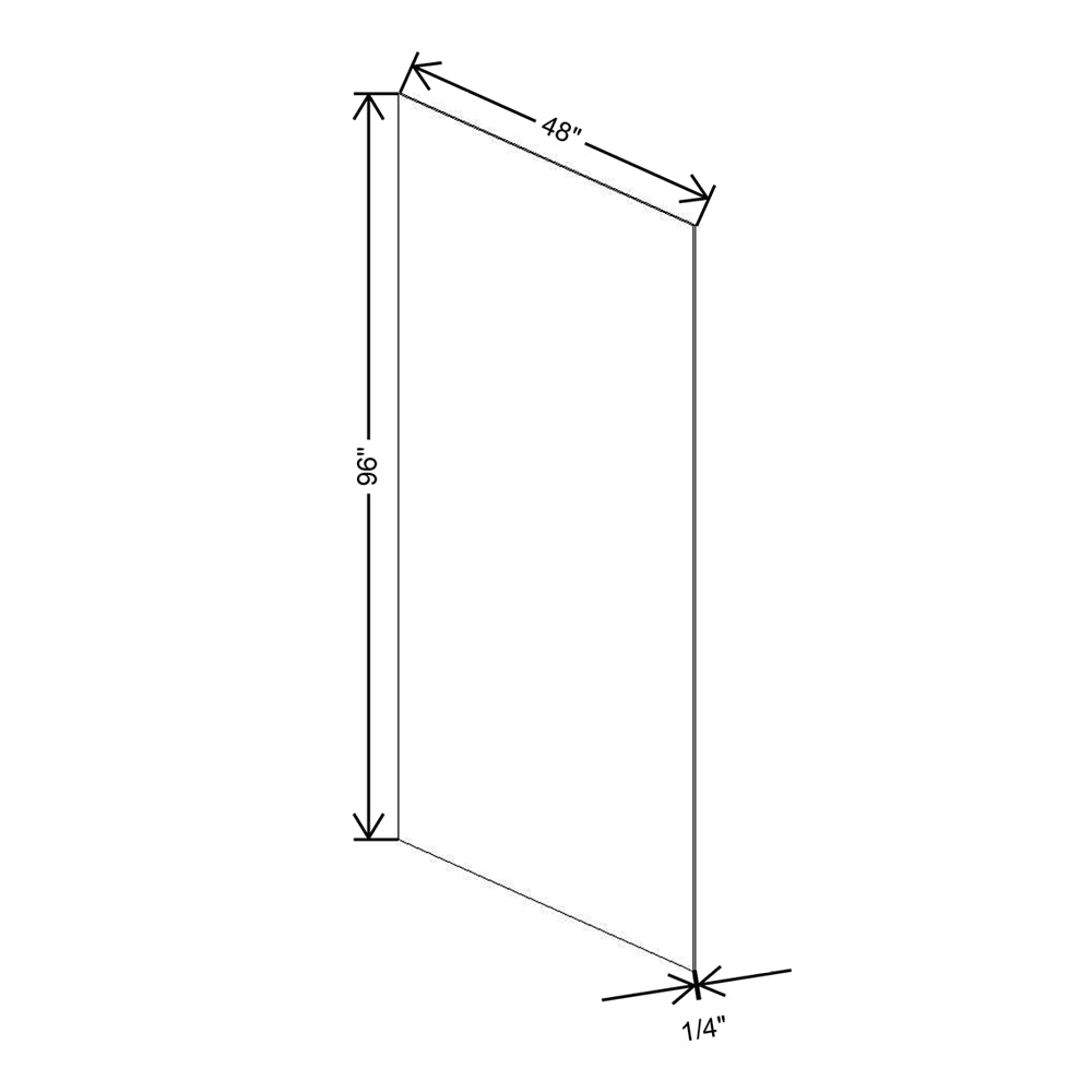 CNC Luxor 5-Piece Smoky Grey 1/4 " W X 96" H X 48" D Plywood Panel