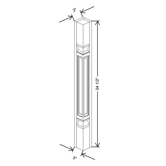 CNC Concord Elegant Ocean 3" W X 34 1/2" H Corner Post Squan