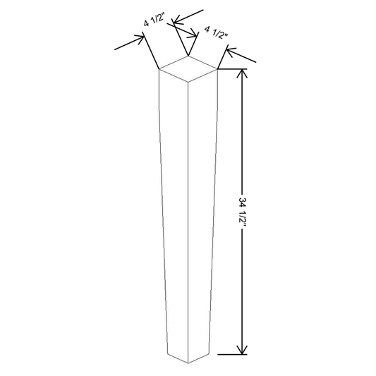 Cubitac Prestige Dover Latte 4 1/2"W X 4 1/2" D X 35 1/4"H Shaker Post