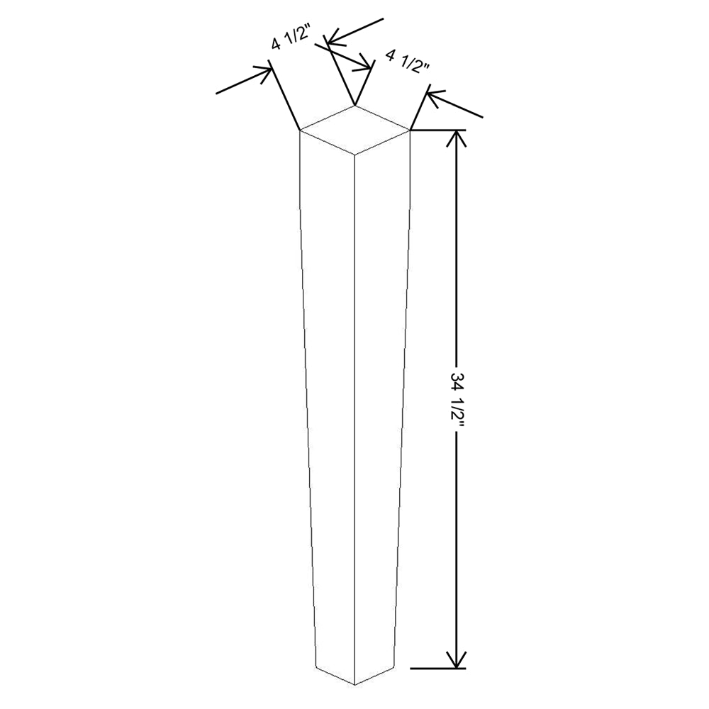 Cubitac Basic Ridgefield Latte 4 1/2" W X 4 1/2" D X 35 1/4" H Shaker Post