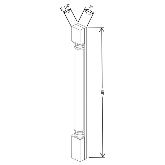 Fabuwood Allure Imperio Dove 03"W X 36"H Plain Pilaster