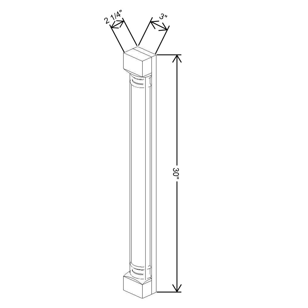 Fabuwood Value Premium Hallmark Frost 30"H Pilaster