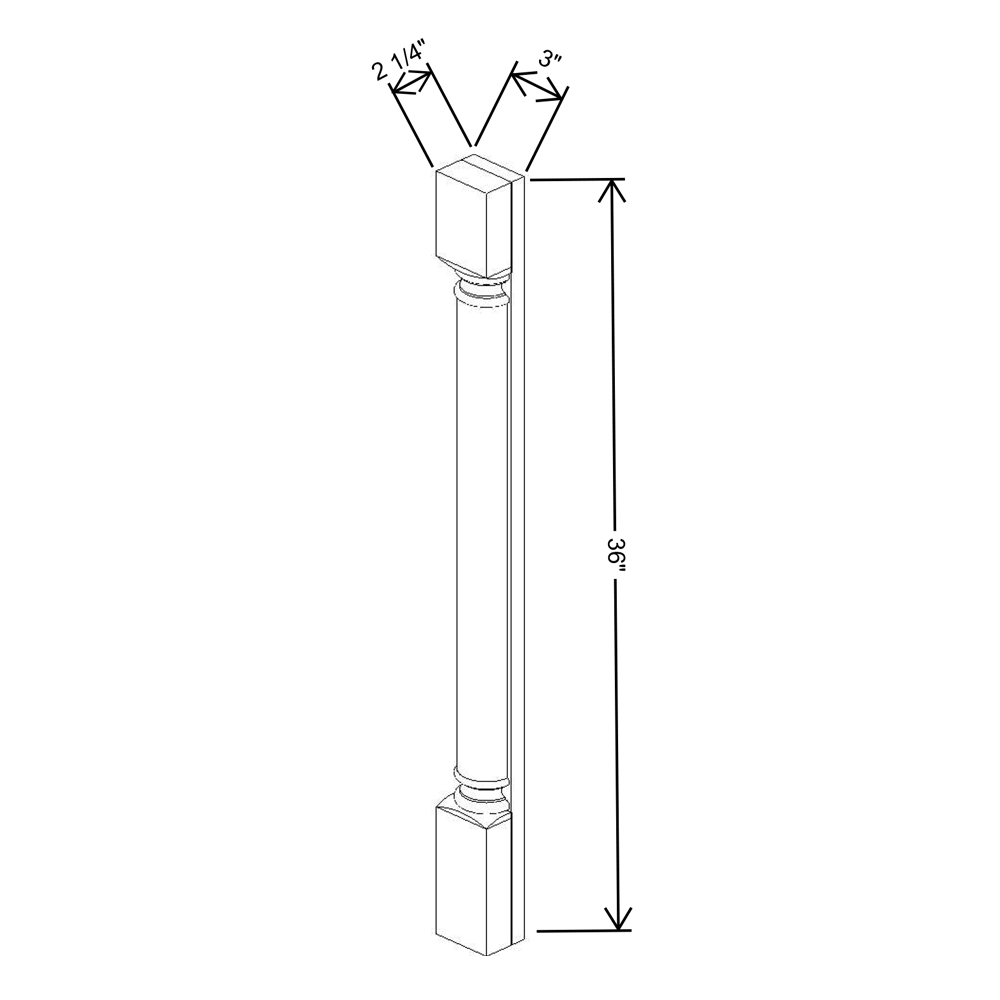 Fabuwood Allure Imperio Dove 36"H Pilaster