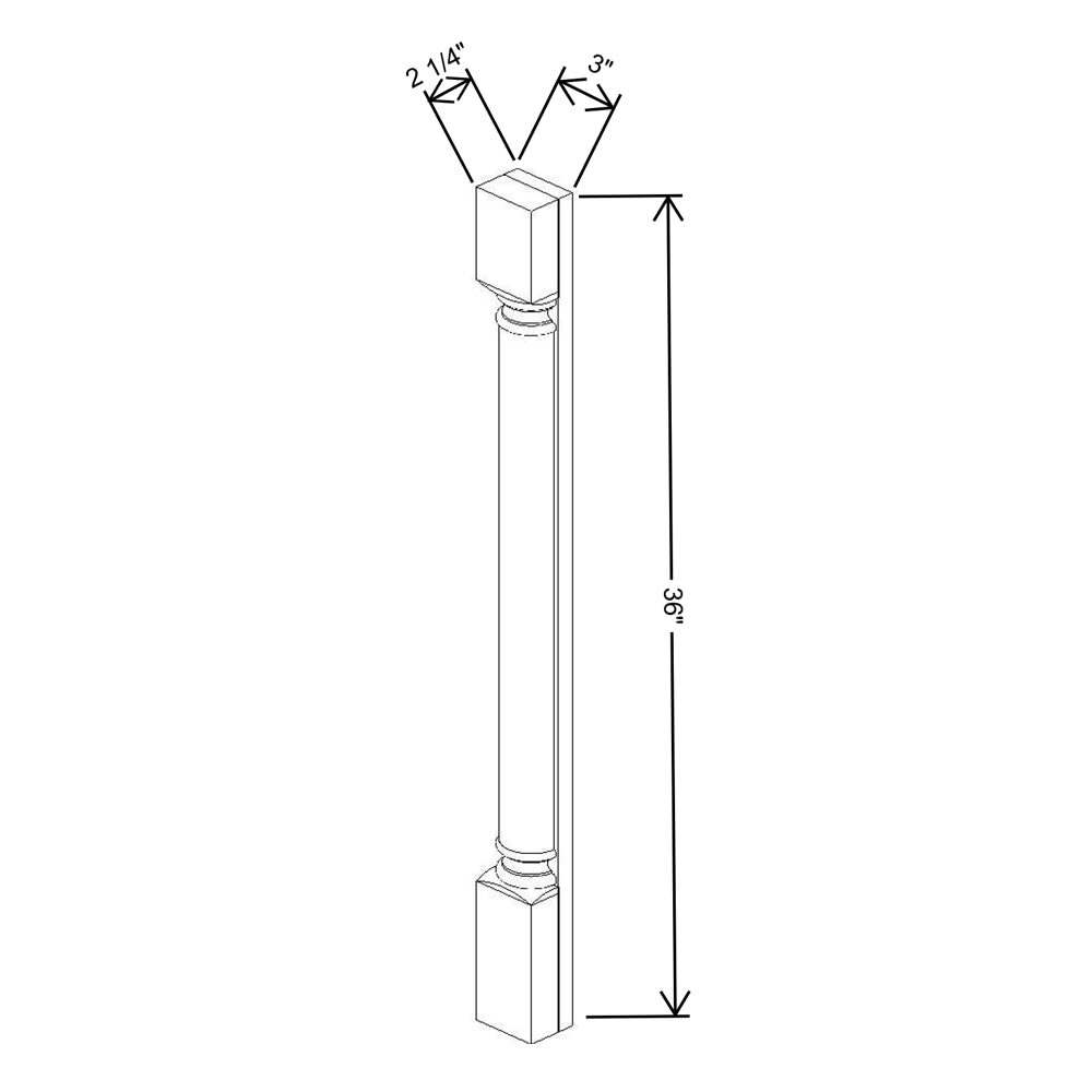 Fabuwood Value Premium Hallmark Frost 36"H Pilaster