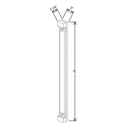 Fabuwood Allure Onyx Frost  42"H Pilaster