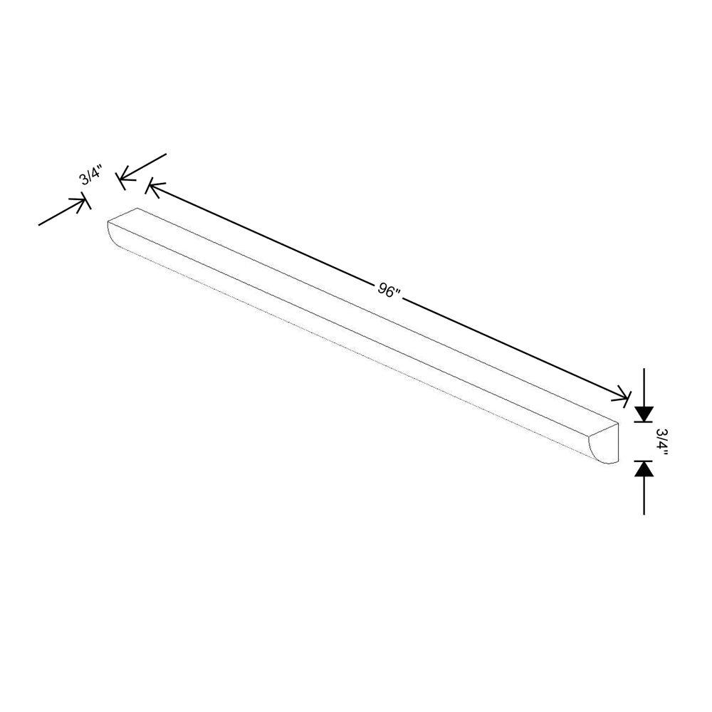 Fabuwood Value Premium Hallmark Frost 96" Width Quarter Round Molding  {N/A w/Value line}