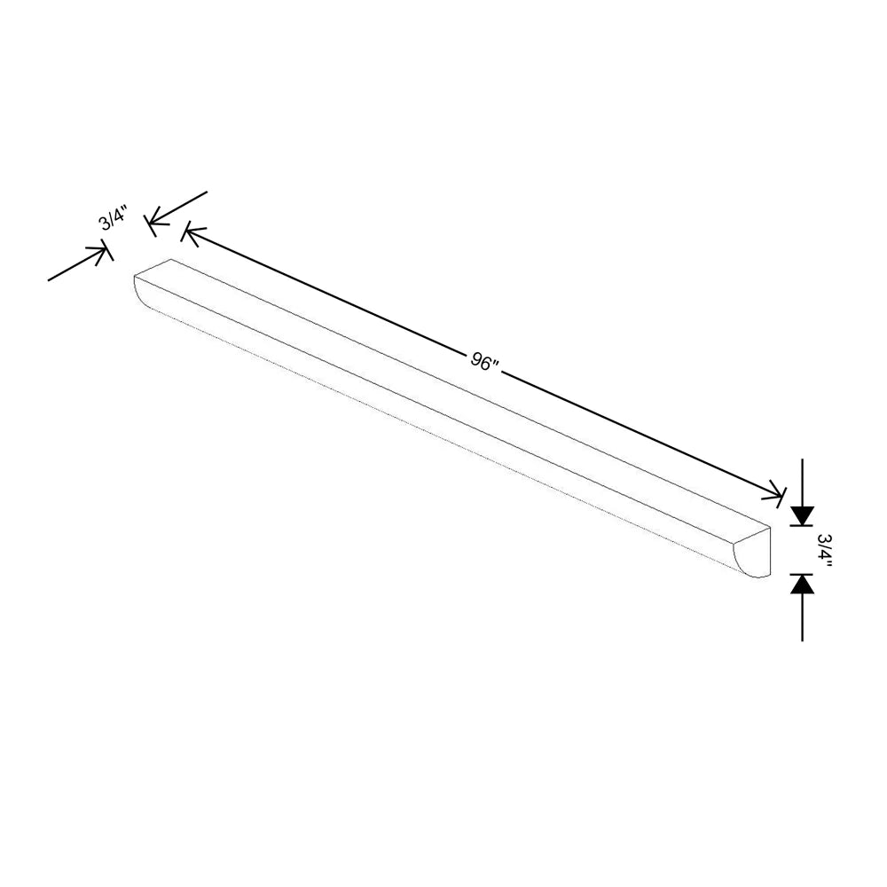 Fabuwood Allure Galaxy Desert Oak 96" W X 3/4" H X 3/4" D Quarter Round Molding