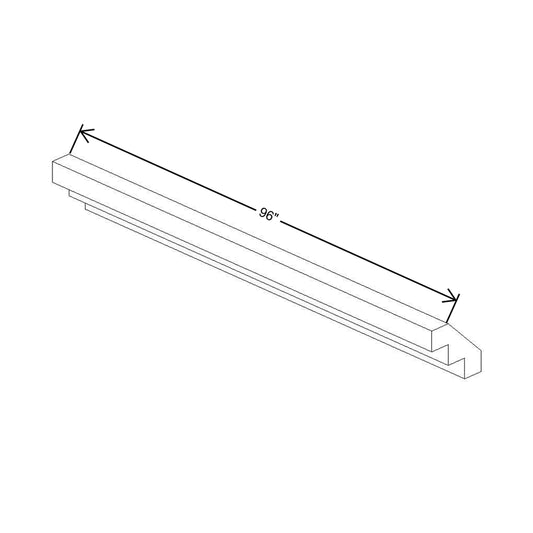 CNC Concord Richmond White 96" W X 3 1/8" H X 2 1/8" D Royal Crown Molding