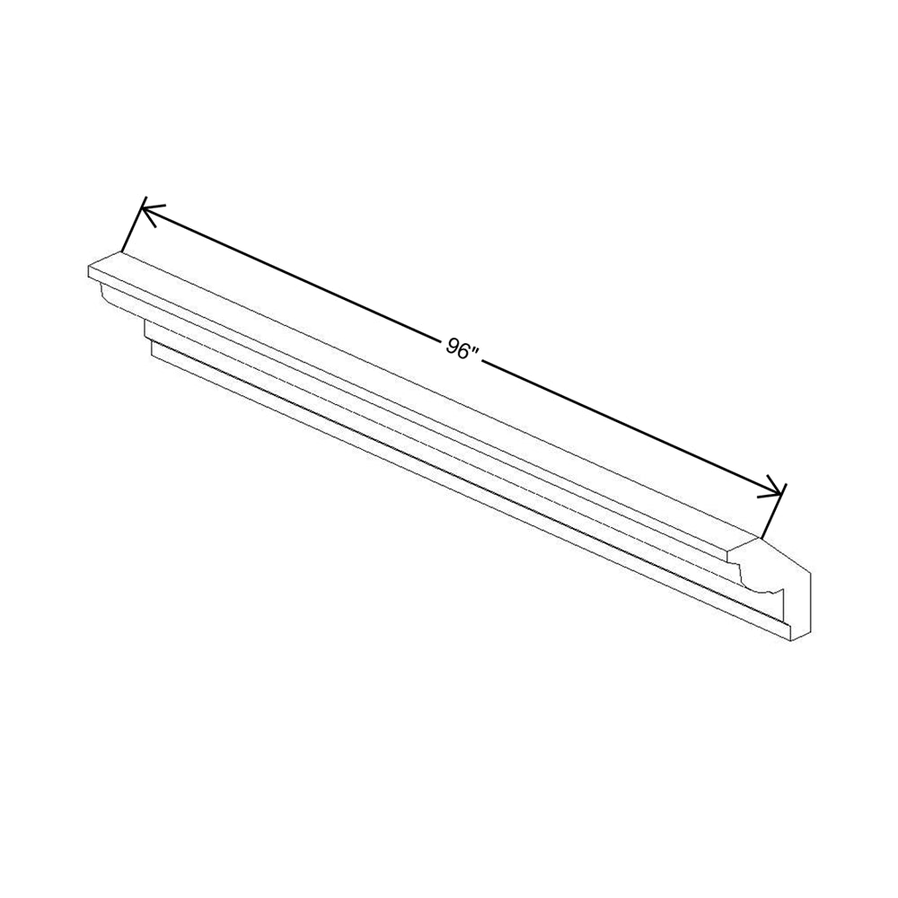 CNC Luxor 5-Piece Smoky Grey 96" W X 3 1/2" H X 2 1/2" D Royal Crown Molding