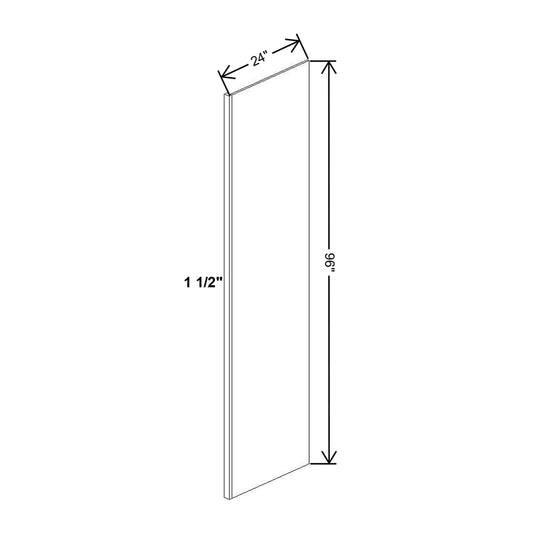 Wolf Classic York White Paint Finished Refrig Panel - 24"W X 96"H X 1 1/2"D Vinyl