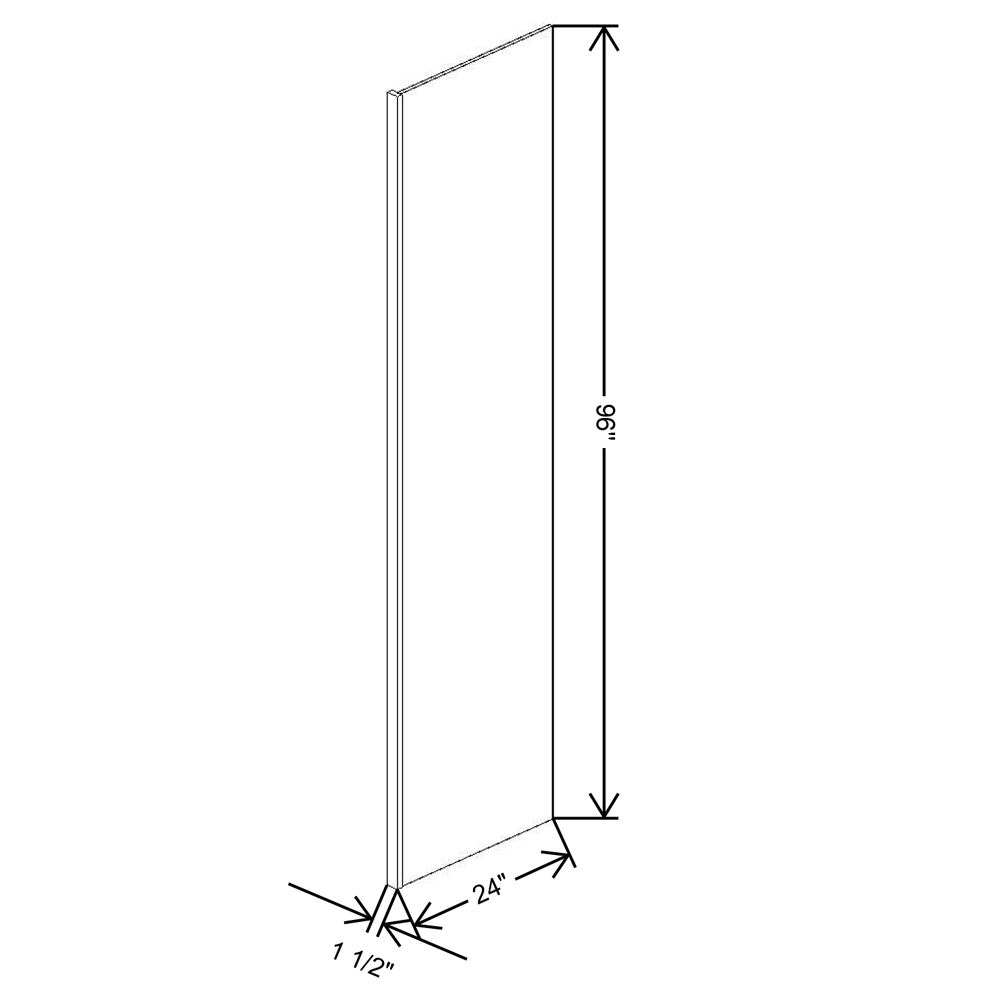 Fabuwood Allure Fusion Oyster  1 1/2"W X 24"D X 96"H Refrigerator End Panel