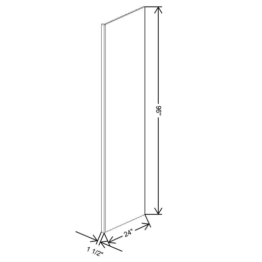 Fabuwood Quest Discovery Frost 1 1/2"W X 24"D X 96"H Refrigerator End Panel