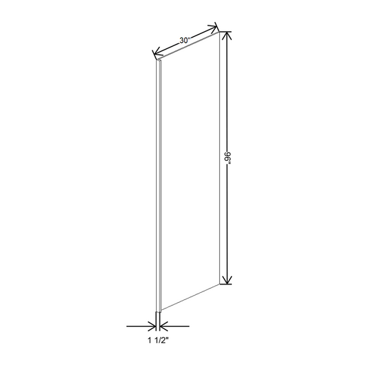 Cubitac Imperial Madison Midnight Refrigerator End Panel 1 1/2"W X 30"D X 96"H