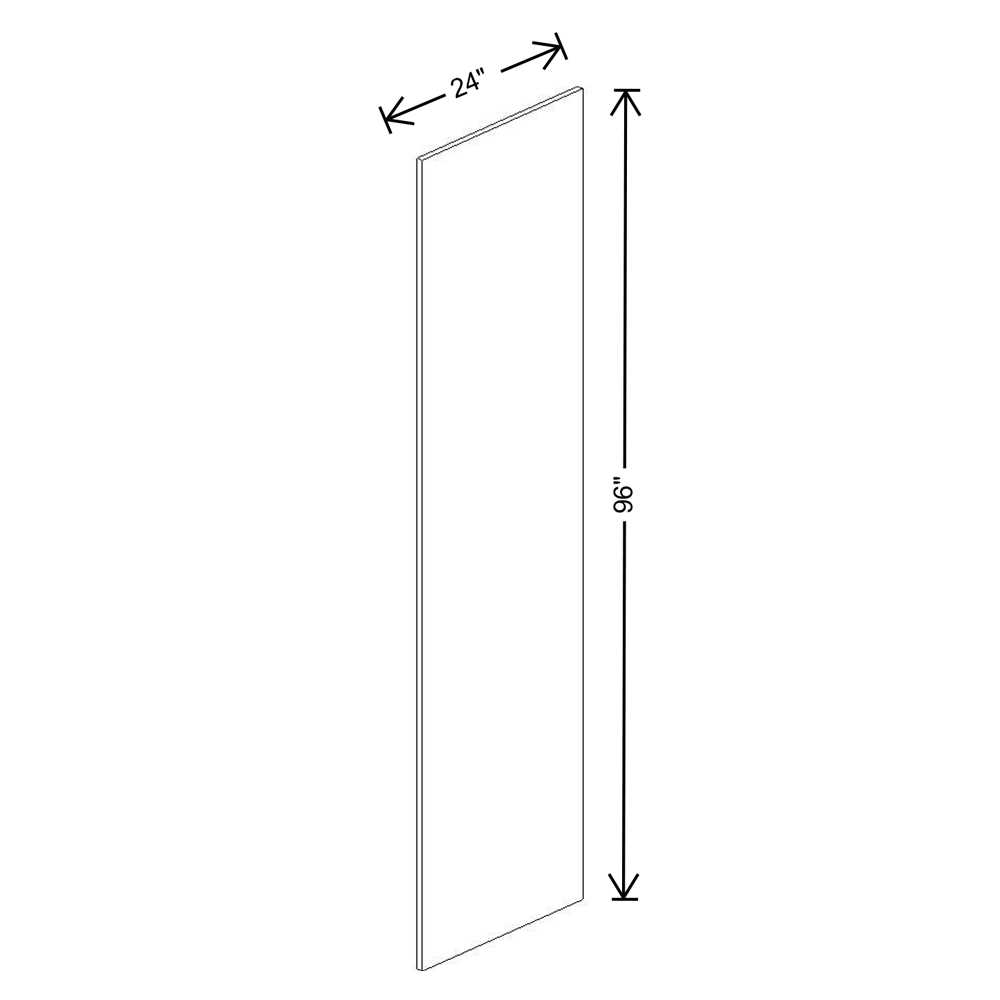 Fabuwood Allure Onyx Frost  End Panel 96"H x 24"D with 1.5" Stile