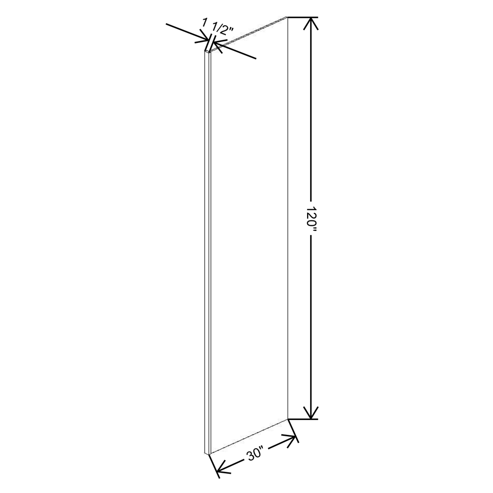 Fabuwood Allure Galaxy Mocha 1 1/2"W - 30"D X 120"H Refrigerator End Panel