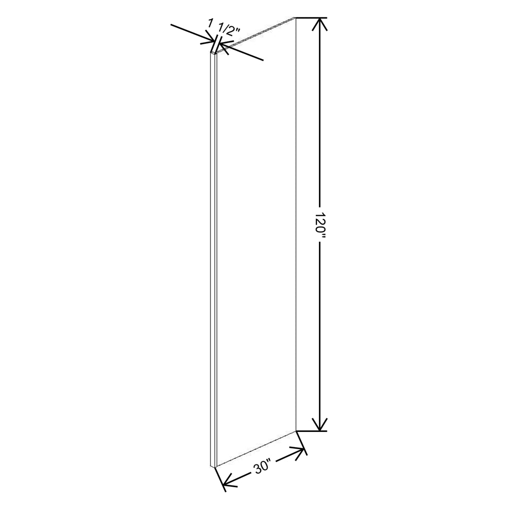 Fabuwood Allure Luna Timber 1 1/2"W - 30"D X 120"H Refrigerator End Panel 