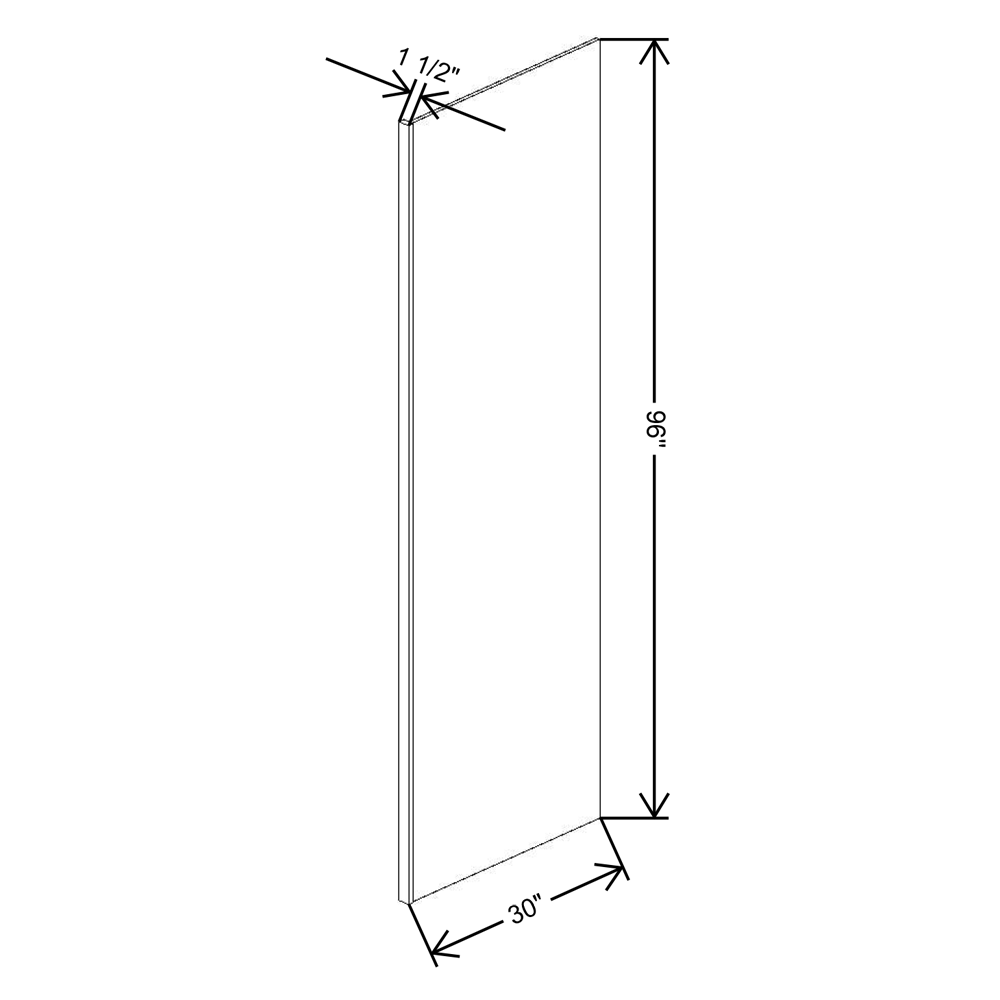 Fabuwood Allure Fusion Kona 1 1/2"W - 30"D X 96"H Refrigerator End Panel 