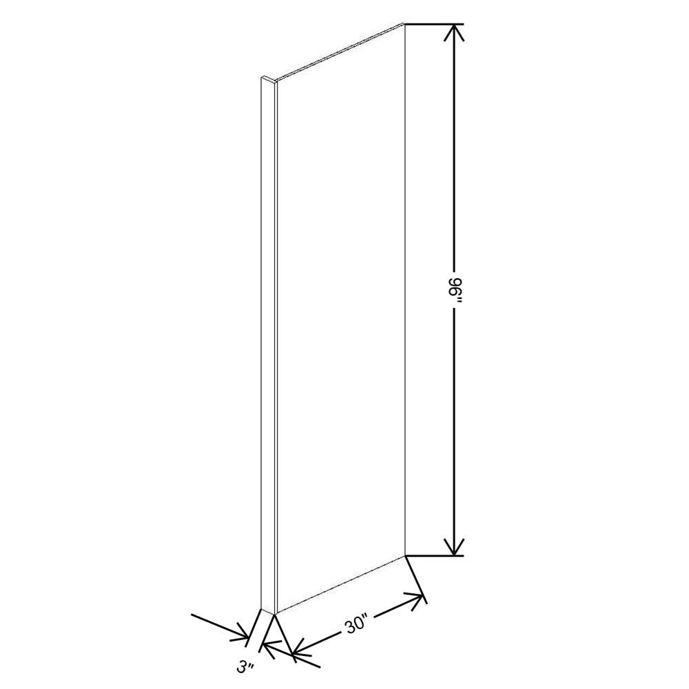 Fabuwood Allure Galaxy Dove 3"W X 30"D X 96"H Refrigerator End Panel 