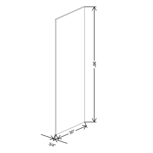 Fabuwood Allure Galaxy Dove 3/4"W X 30"D X 96"H Refrigerator End Panel