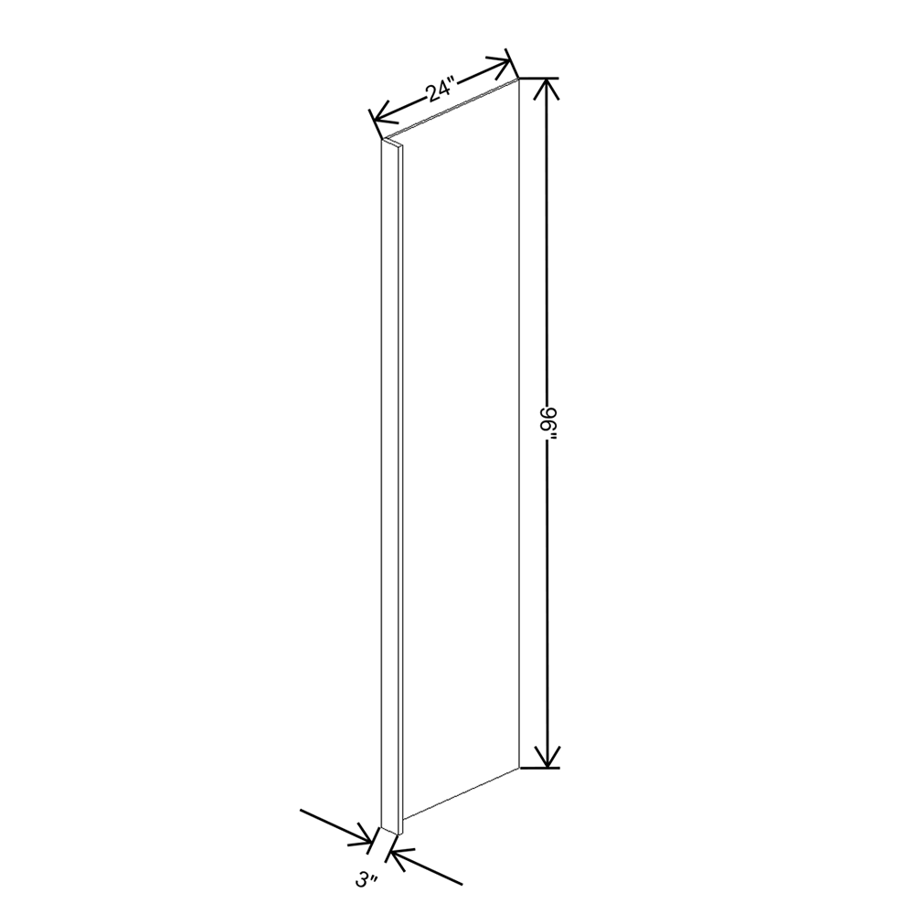 Cubitac Basic Oxford Latte 96" H Refrigerator End Panel