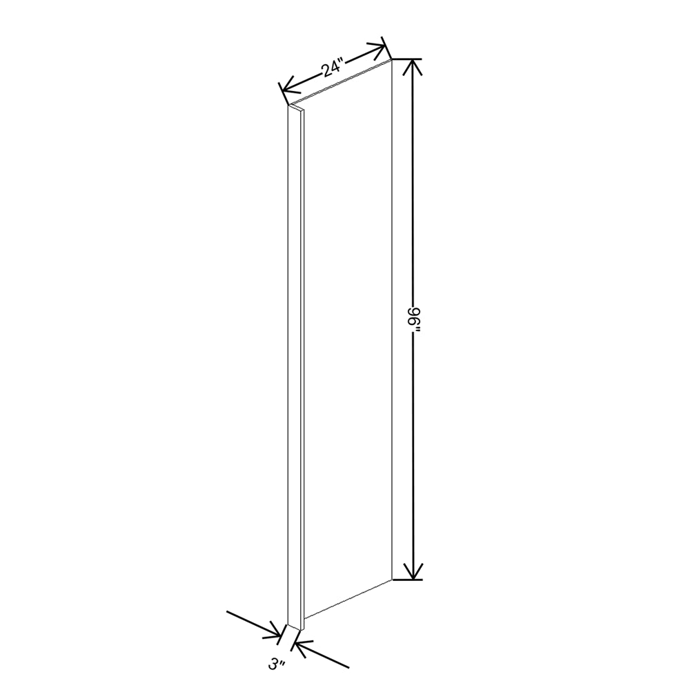 Cubitac Basic Oxford Latte 96" H Refrigerator End Panel