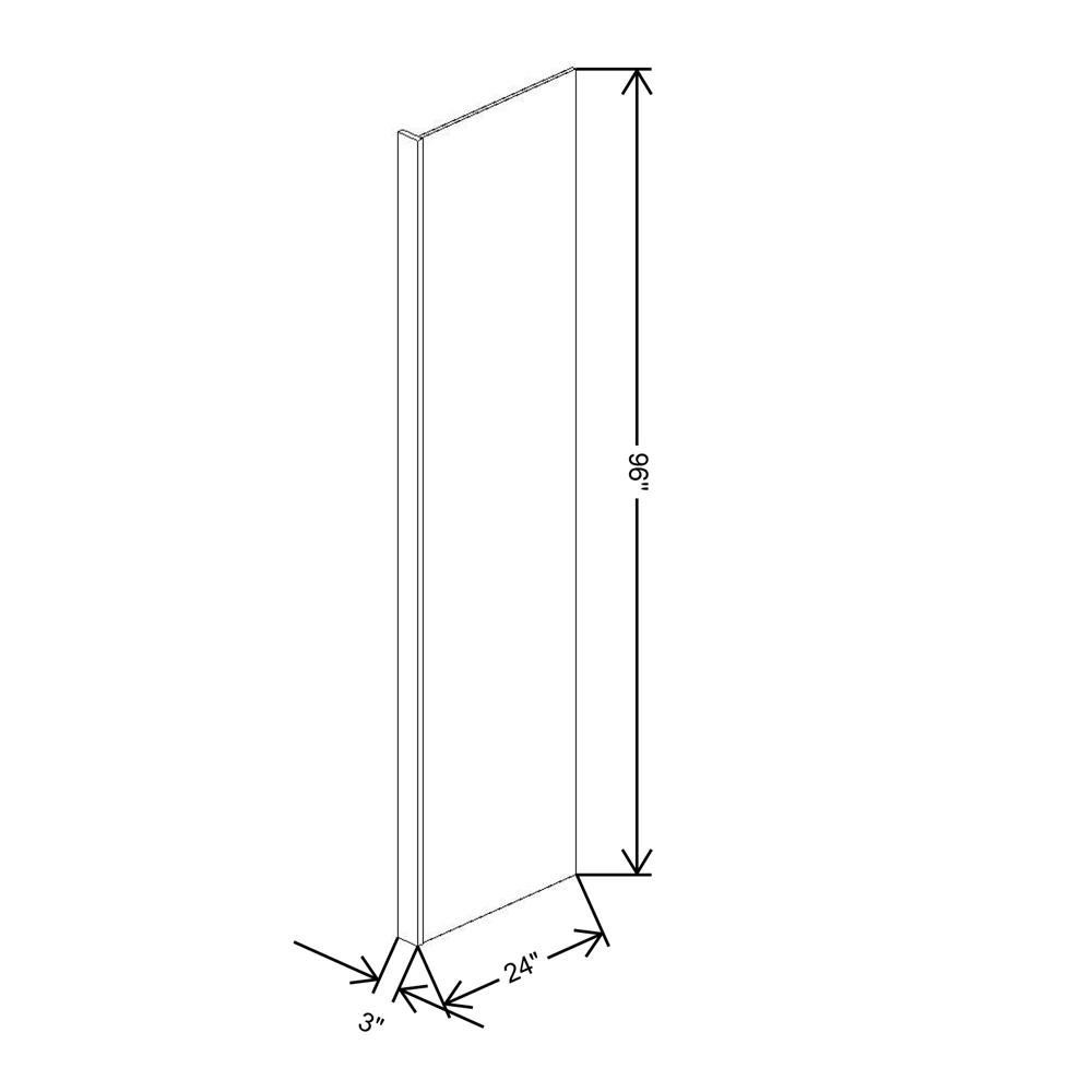 Fabuwood Allure Nexus Frost 3"W X 24"D X 96"H Refrigerator End Panel