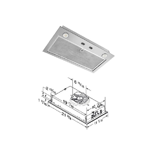 Fabuwood Allure Fusion Timber 250 CFM Stainless Ventilator