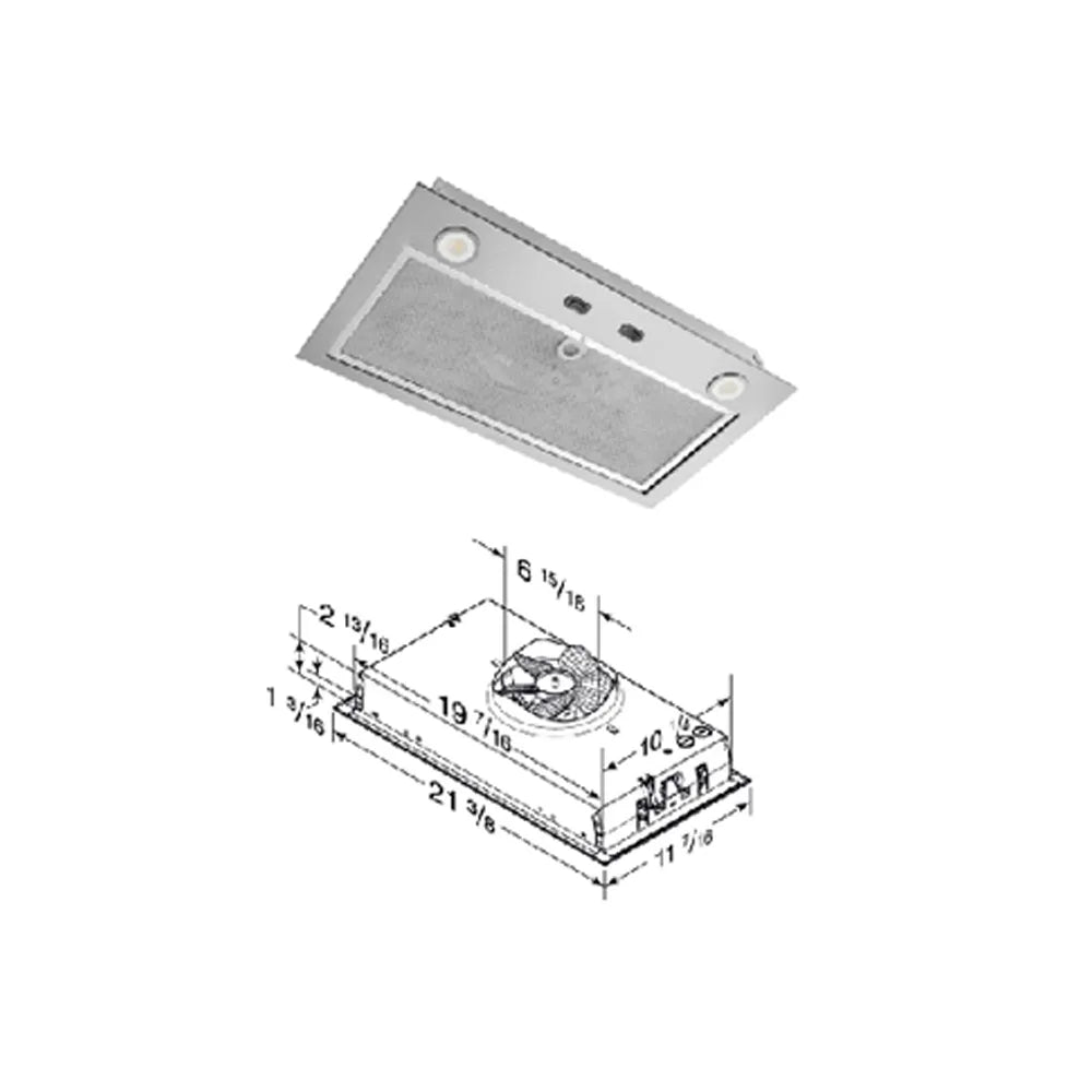 Fabuwood Allure Galaxy Dove 250 CFM Stainless Ventilator