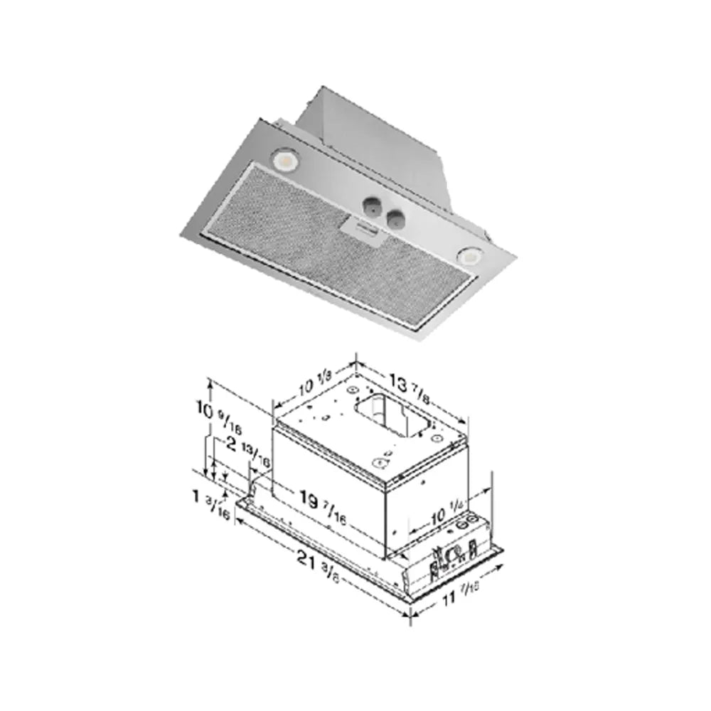 Fabuwood Allure Fusion Timber 400 CFM Stainless Ventilator