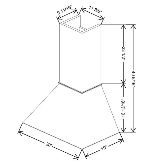 Fabuwood Allure Galaxy Desert Oak 30" W X 40 5/16" H X 19" D Euro Hood
