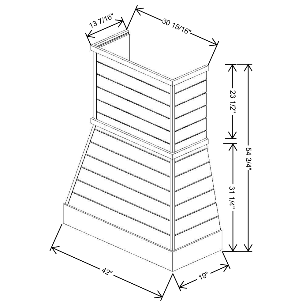 Fabuwood Allure Luna Kona 42"W Farmhouse Hood