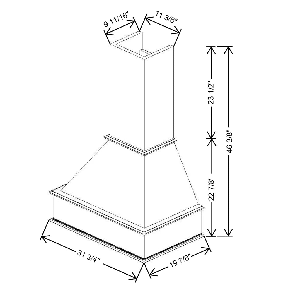 Fabuwood Allure Luna Desert Oak 31 3/4" W X 46 3/8" H X 19 7/8" D Walnut Signature Hood