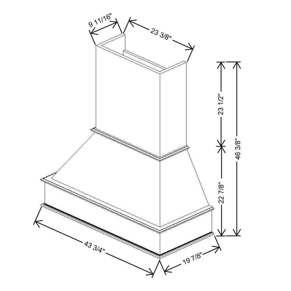 Fabuwood Allure Galaxy Desert Oak 43 3/4" W X 46 3/8" H X 19 7/8" D Timber Signature Hood