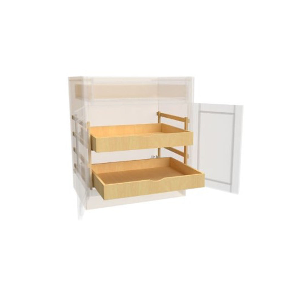 Fabuwood Allure Galaxy horizon 24" Width Roll Out Drawer 24" With Full Extension Blum Slide