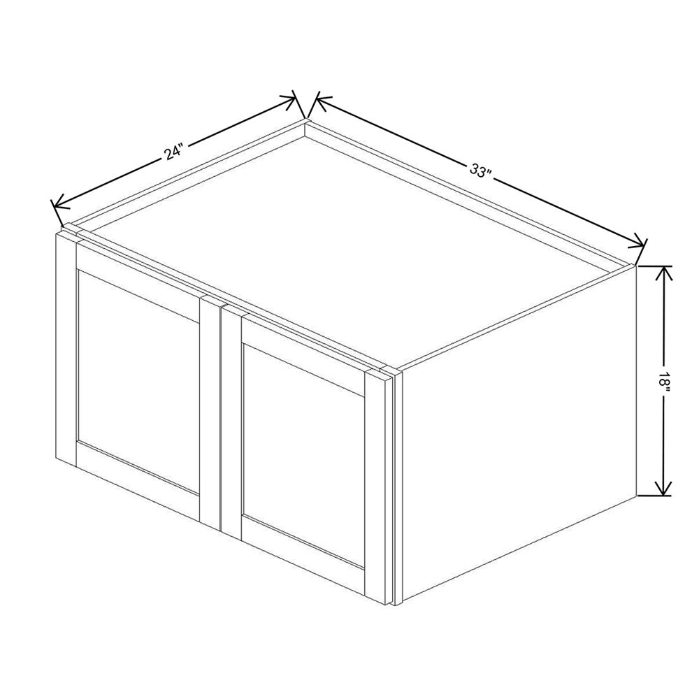 Wolf Classic Grove Terrain Stain 33"W X 18"H Refrigerator Wall Cabinet