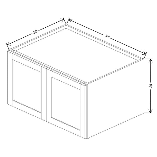 Wolf Classic Grove Terrain Stain 33"W X 18"H Refrigerator Wall Cabinet