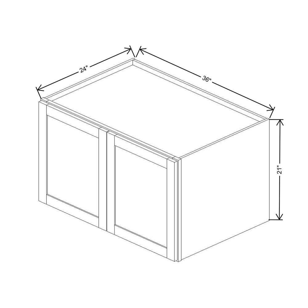 Wolf Classic Dartmouth 5-piece Biscayne Paint 36"W X 21"H Refrigerator Wall Cabinet