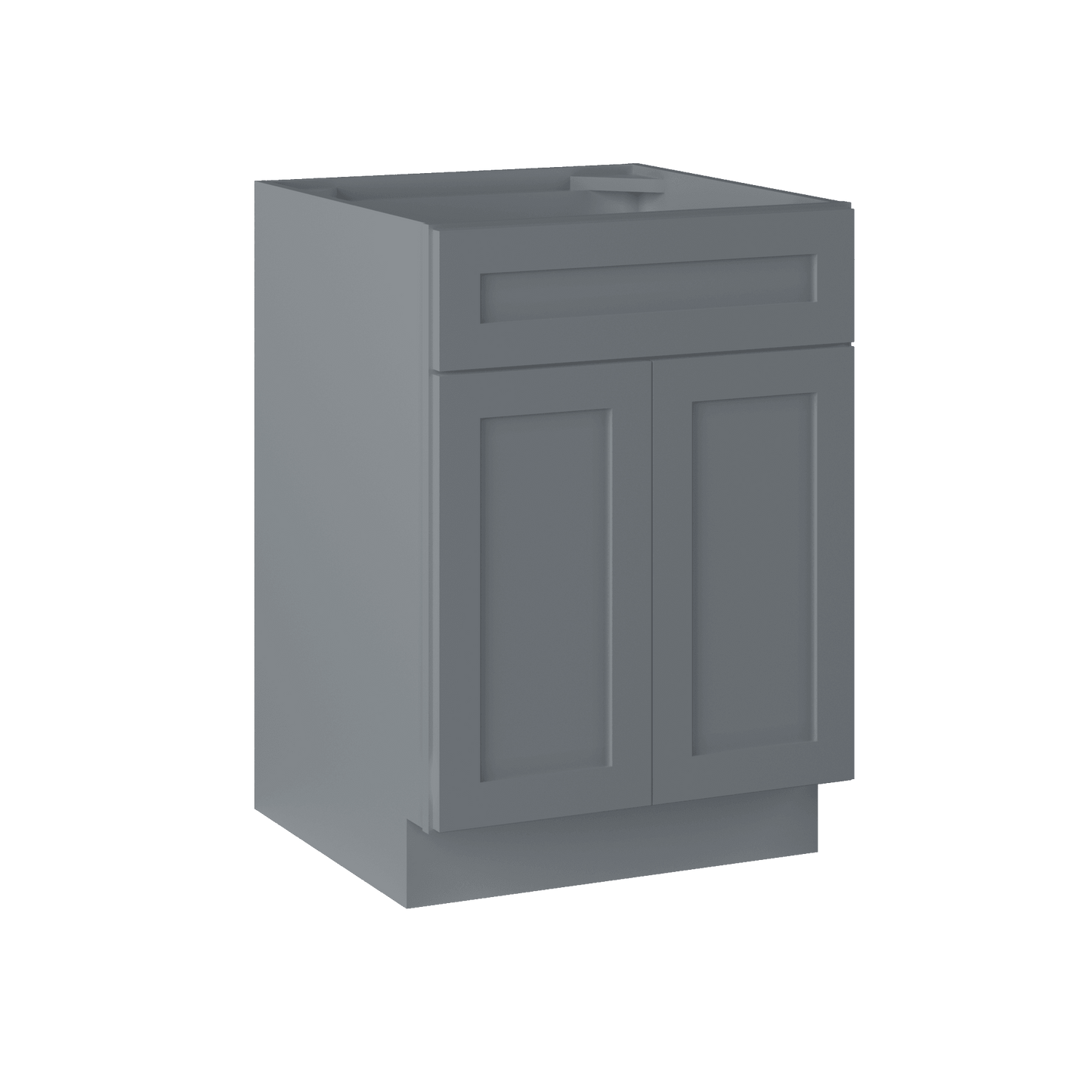 Sink Base Kitchen Cabinet SB24 Colonial Gray LessCare 24 in. width 34.5 in. height 24 in. depth