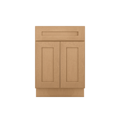 Sink Base Kitchen Cabinet SB24 Shaker Toffee LessCare 24 in. width 34.5 in. height 24 in. depth